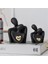 Mini Çift Heykel Tv Standı Dekor Soyut Heykel Knick Knacks Ev Dekor Çiftleri Aşk Ofis Şovu Parçaları Siyah B (Yurt Dışından) 2