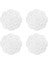 4pcs 8.6 Inç Doilies Tığ Işi Yuvarlak Dantel Doily El Yapımı Placemats Pamuk Tığ Işi Bardak Altlıkları (Beyaz) (Yurt Dışından) 1