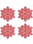 Kar Tanesi Placemats Dekorasyonları Kırmızı Kar Tanesi Tablematları Mutfak Masa Paspasları Noel Tatili Düğün Dekoratif A (Yurt Dışından) 1