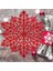 Kar Tanesi Placemats Dekorasyonları Kırmızı Kar Tanesi Tablematları Mutfak Masa Paspasları Noel Tatili Düğün Dekoratif A (Yurt Dışından) 5