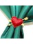 6pcs Valentine Kalp Peçete Yüzükleri Sevgililer Günü Düğün Masa Dekoru Için Kırmızı ve Altın Kalp Peçete Tutucu (Yurt Dışından) 2