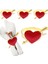 6pcs Valentine Kalp Peçete Yüzükleri Sevgililer Günü Düğün Masa Dekoru Için Kırmızı ve Altın Kalp Peçete Tutucu (Yurt Dışından) 3