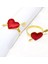 6pcs Valentine Kalp Peçete Yüzükleri Sevgililer Günü Düğün Masa Dekoru Için Kırmızı ve Altın Kalp Peçete Tutucu (Yurt Dışından) 5