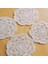 4pcs 8.6 Inç Doilies Tığ Işi Yuvarlak Dantel Doily El Yapımı Placemats Pamuk Tığ Işi Bardak Altlıkları (Bej) (Yurt Dışından) 4