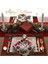 Noel Placemats, Yemek Masası Için Noel Isıya Dayanıklı Placemats, Pamuk Keten Kaymaz Yer Paspasları Tatil Için (Yurt Dışından) 4