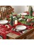 Kırmızı Noel Kış Placemats Seti 6, 12X18 Inç Mevsimlik Noel Tatil Masası Paspasları (Yurt Dışından) 5
