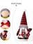 Noel Süslemeleri Noel Ekose Şapka Heykelcik Kırmızı ve Siyah Ekose Alfabe Duran Gnome Erkek (Yurt Dışından) 4