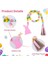 Paskalya Ahşap Boncuk Çelenk, Pembe Tavşan Bahar Ahşap Boncuklar Tassel, Ahşap Boncuklu Paskalya Boho Dekor (Yurt Dışından) 3