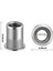 Fındık 100PCS 1/4IN-20UNC Paslanmaz Çelik 304 Finish Düz Head Rivnut Dişli Ekleme Fındık Tutuklu Gövde Dikey Perçinler Fındık (Yurt Dışından) 4