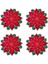 Tatil Noel Işlemeli Placemats Aplike Poinsettia Placemats Masa Dekorasyonu Için Noel Çiçek Placemat A (Yurt Dışından) 1