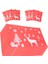 Noel Placemat Yıkanabilir Masa Yer Paspas Setleri 6 Placemat &amp; 6 Bardak Paspas, Geyik, Noel Ağacı, Kar Tanesi Basılı (Kırmızı) (Yurt Dışından) 3