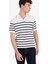 %100 Pamuk Standart Fit Polo Yaka Kısa Kollu Çizgili Tişört E5861AX25SP 11