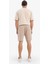 Erkek Beli Bağcıklı Cepli Basic Düz Şort E2616AX25SM 11