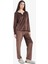 Pijama Takımı Regular Fit Uzun Kollu Velur Üst Uzun Alt-Fall in Love 8