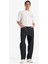 %100 Pamuk Straight Fit Yüksek Bel Geniş Paça Jean Pantolon E9339AX25SP 14