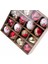 Yılbaşı Topu 16'lı Set - 6cm Kırmızı-Altın Desenli 2