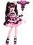 Pembe Parti Elbisesi Giyen Doğum Günü Draculaura Bebek ve Dtiye, Balon, Hediye ve Yelpaze Gibi Temaya Uygun Aksesuarlar, JBG74 1