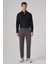 Erkek Füme Pamuk Trend Slim Fit Chino Pantolon 3