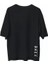 Unisex Bisiklet Yaka Baskılı Oversize T-Shirt - Siyah 1