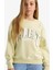 Kız Çocuk Relax Fit Bisiklet Yaka Baskılı Sweatshirt E6760A825AU 13
