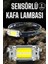 Kafa Lambası LED Fener Pratik Taşınabilir Ayarlanabilir USB Şarjlı - MB000X-2H26U3 2
