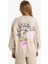Kız Çocuk Oversize Geniş Kalıp Bisiklet Yaka Sırt Baskılı Sweatshirt E6756A825AU 17