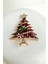 Yılbaşı Özel Taş Süslemeli Kırmızı Çam Ağacı Broş (6cm) 1