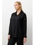 Moda Ilgi Kadın Nakış Detaylı Oversize Gömlek 0095 Siyah 3