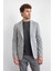 Pamuk Karışımlı Slim Fit Mono Yaka Ceket Erkek Ceket B35W50032 105 1