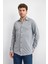 Pamuk Karışımlı Regular Fit Uzun Kollu Örme Gömlek Erkek Gömlek B35W22011 105 1