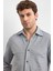 Pamuk Karışımlı Regular Fit Uzun Kollu Örme Gömlek Erkek Gömlek B35W22011 105 4