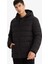 Su İtici Slim Fit Dar Kesim Astarlı Kapüşonlu Fermuarlı Cepli Dolgulu Mont R0216AZ25AU 11