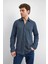 Pamuk Karışımlı Regular Fit Uzun Kollu Örme Gömlek Erkek Gömlek B35W22011 119 3