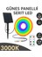 Solar Panelli 3000K Şerit LED Işık – Kumandalı, IP65, Bahçe Ağaç Çit Dekor Aydınlatma Seti 1