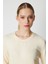 Kadın Yakası Inci Detaylı Triko Kazak 65379 Krem 2