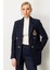 Kadın Önü Armalı Kapak Cepli Kaşe Ceket 5071 Lacivert 1