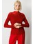 Kadın Aksesuar Detaylı Triko Kazak 60346 Kırmızı 2