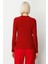 Kadın Aksesuar Detaylı Triko Kazak 60346 Kırmızı 4