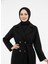 Flotalı Reglan Kol Kaban-Siyah 2