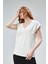 Kadın V Yaka Kısa Kol Düz Basic Tişört 5
