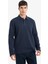 %100 Pamuk Regular Fit Polo Yaka Düğmeli Dokulu Sweatshirt E9627AX25AU 14