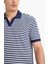 Regular Fit Polo Yaka Kısa Kollu Çizgili Tişört E2620AX25SM 11