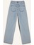Straight Wide Yırtık Detaylı Yüksek Bel Uzun Jean Yıkamalı Pantolon E8016AX25SM 17