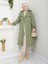 Kadın Yeşil Arkası Düğmeli Trençkot 3