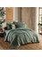 Luss Flanel Prime Collection Çift Kişilik Nevresim Takımı Yeşil 5