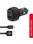 Ikili Araç Içi Hızlı Şarj Başlığı – Çakmaklık - USB + Micro Kablolu 1