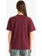 Oversize Geniş Kalıp Bisiklet Yaka Baskılı Kısa Kollu Tişört 15