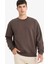 Relax Fit Bisiklet Yaka Kalın İçi Yumuşak Tüylü Basic Düz Sweatshirt T5139AZ25AU 7