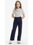 Kız Çocuk Straight Fit Geniş Bol Paça Cepli Pamuklu Okul Pantolonu C9471A825AU 8