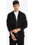 Comfort Fit Kapüşonlu İçi Yumuşak Tüylü Basic Düz Cepli Kalın Fermuarlı Sweatshirt D7599AX25AU 11